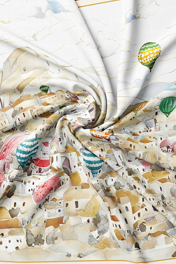 VERMILION  LANDSCAPE DESIGN TWILL SCARF 2