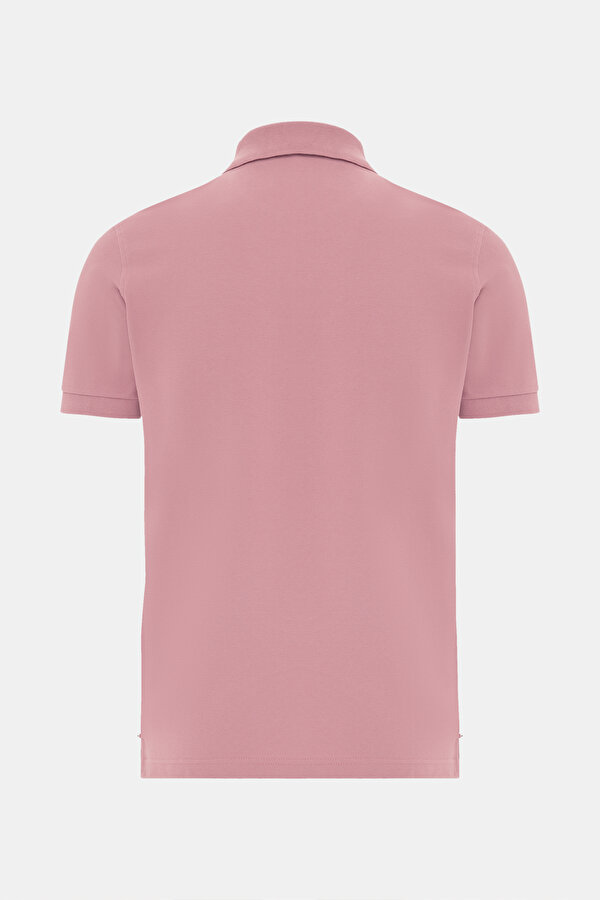 DARK PINK POLO NECK SHORT SLEEVE TSHIRT 2