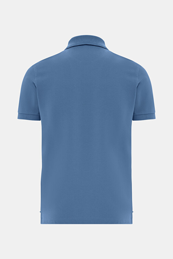 DARK BLUE POLO NECK SHORT SLEEVE TSHIRT 2