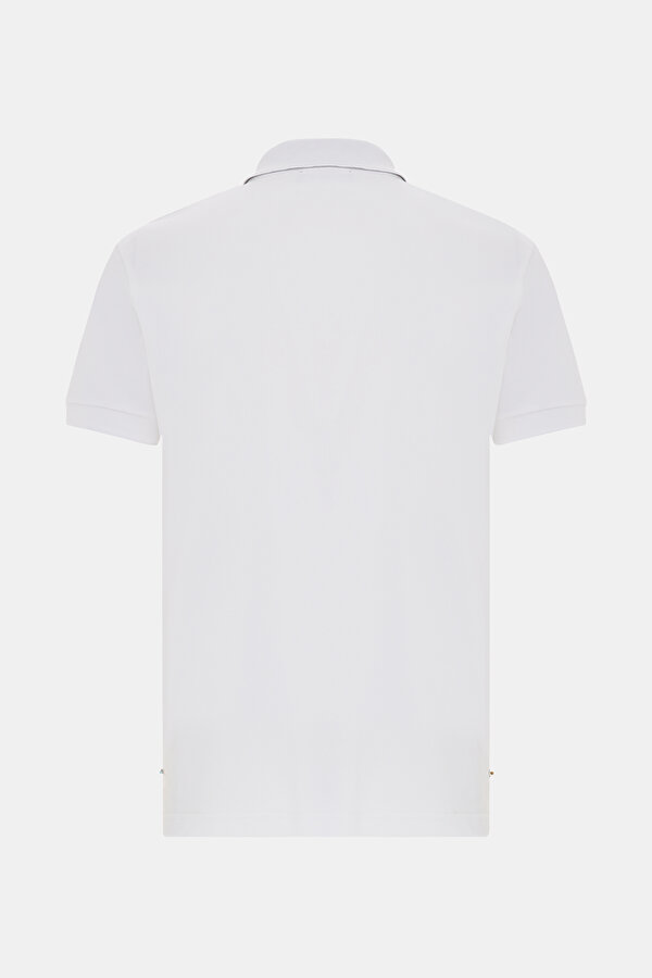 WHITE POLO NECK SHORT SLEEVE TSHIRT 2