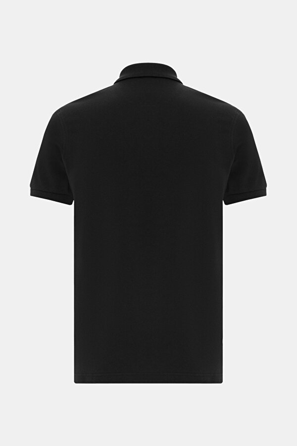 BLACK POLO NECK SHORT SLEEVE TSHIRT 2