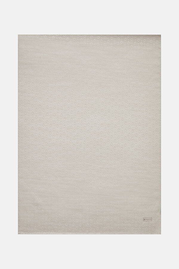SILVER COTTON/SILK SHAWL