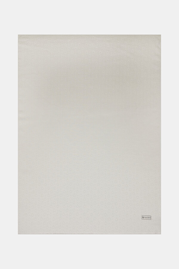 WHITE COTTON/SILK SHAWL