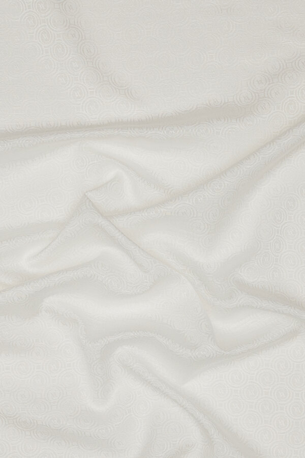 WHITE COTTON/SILK SHAWL 2