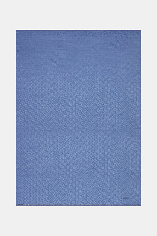 DARK BLUE COTTON/SILK SHAWL