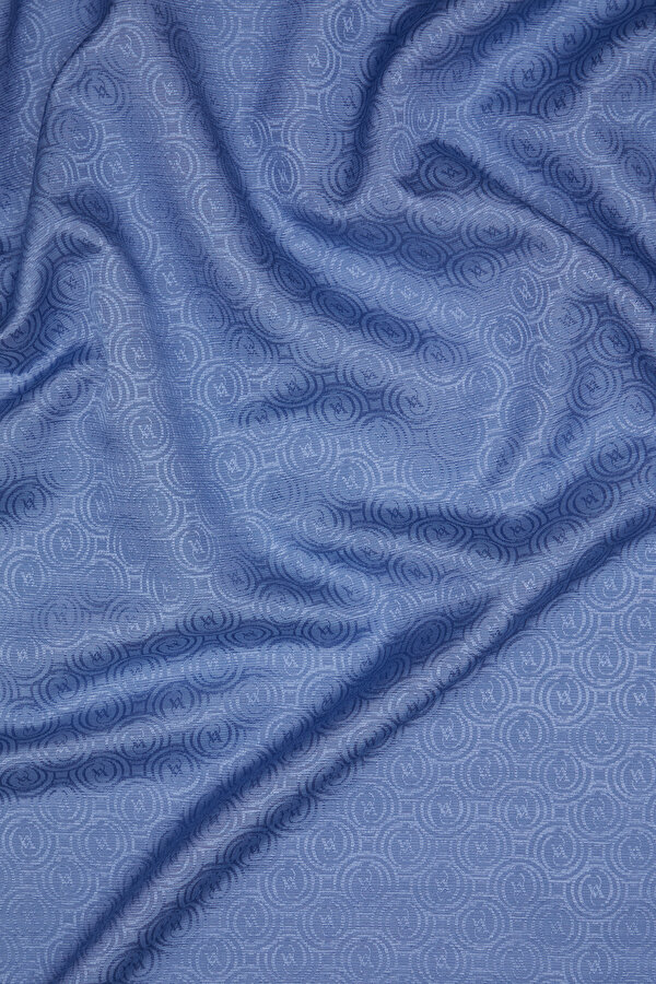 DARK BLUE COTTON/SILK SHAWL 2