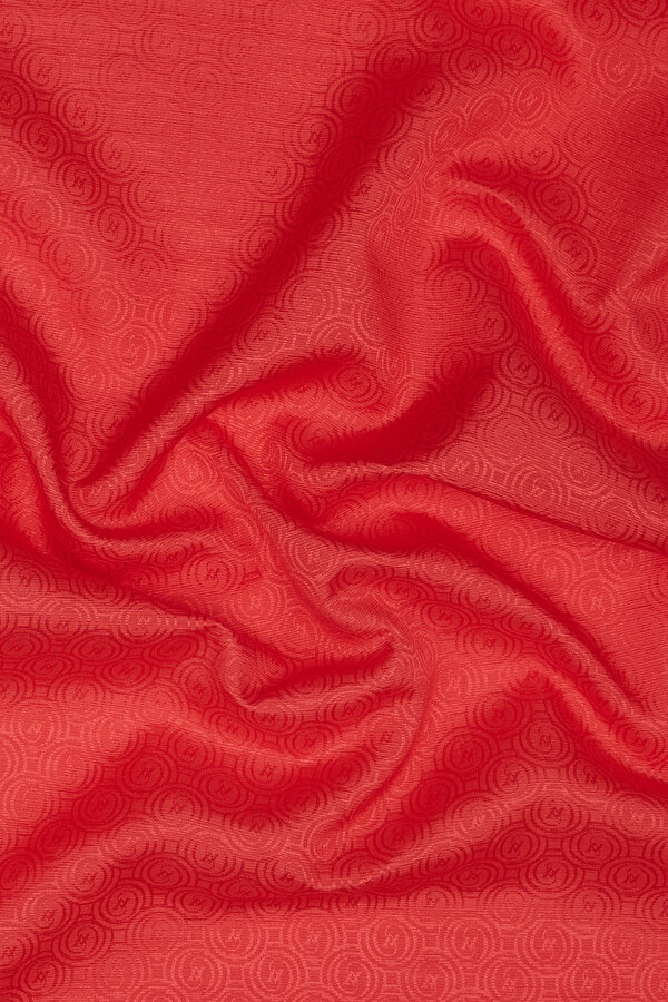RED COTTON/SILK SHAWL 2