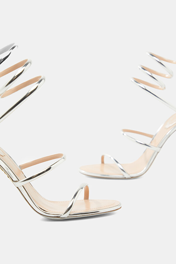 SILVER LEATHER SHOE 6