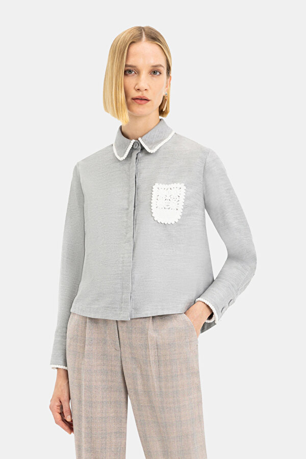 GREY LONG SLEEVE SHIRT