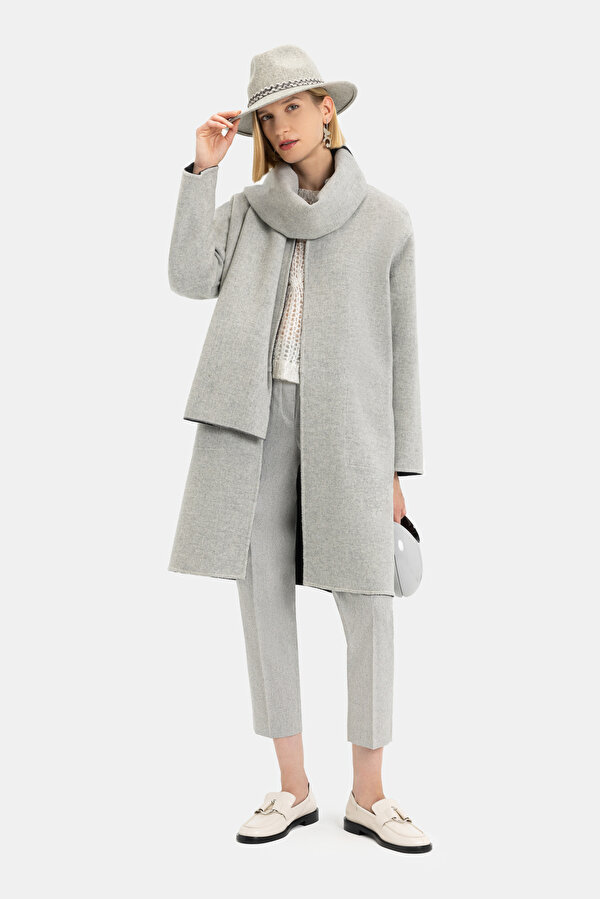 GREY WOOL/CASHMERE REEFER JACKET