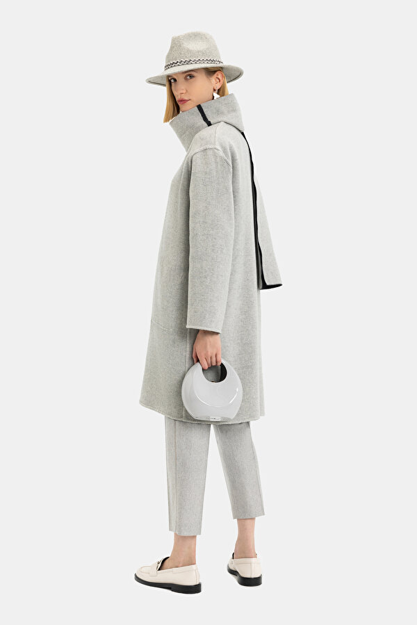 GREY WOOL/CASHMERE REEFER JACKET 2