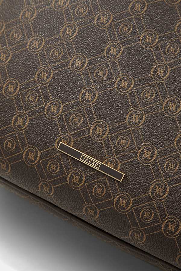 TAN MONOGRAM BAG 6