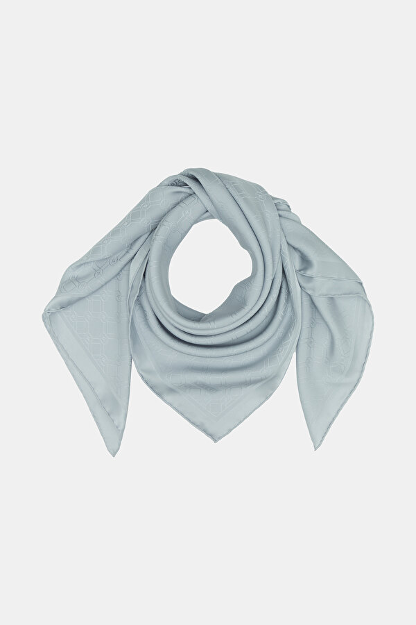 LIGHT GREY JACQUARD JAQUARD SCARF 2