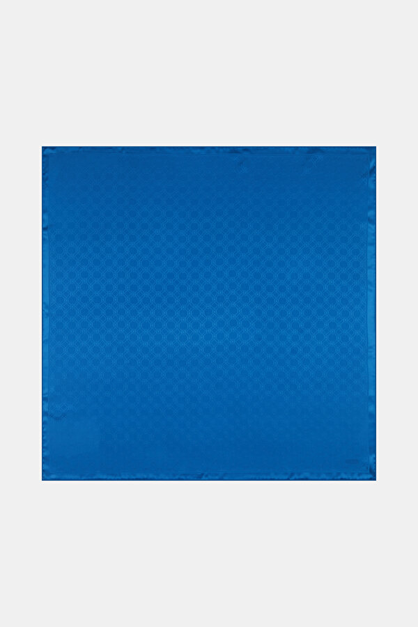 BLUE JACQUARD JAQUARD SCARF