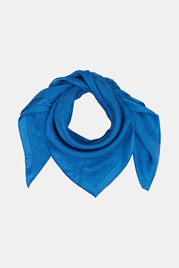 BLUE JACQUARD JAQUARD SCARF 2