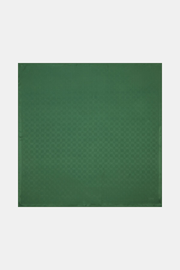 GREEN JACQUARD JAQUARD SCARF