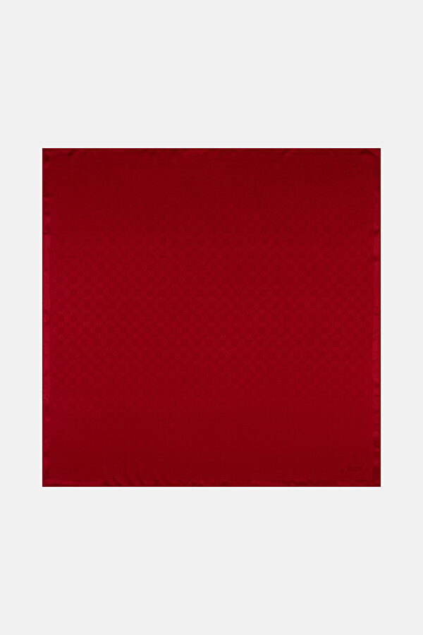 RED JACQUARD JAQUARD SCARF