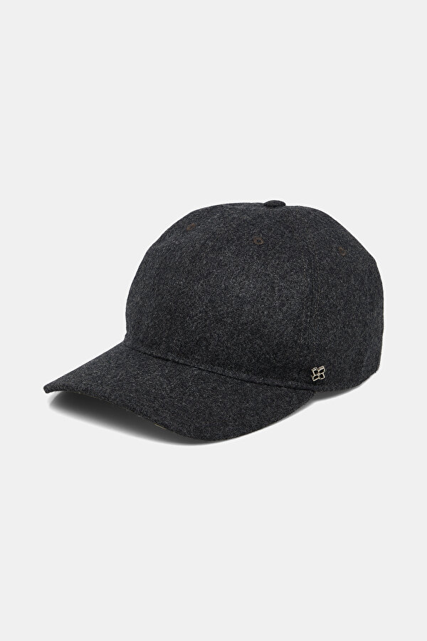 SMOKED PLAIN FLANNEL WOOL HAT