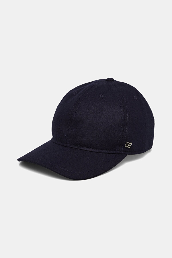 NAVY BLUE PLAIN FLANNEL WOOL HAT
