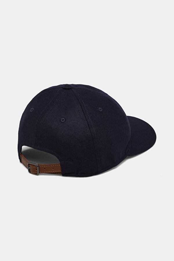 NAVY BLUE PLAIN FLANNEL WOOL HAT 2