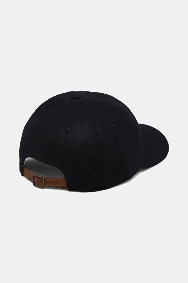 BLACK PLAIN FLANNEL WOOL HAT 2