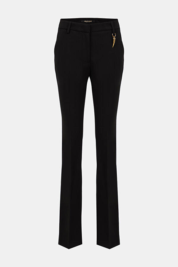 BLACK STRAIGHT CUT TROUSERS