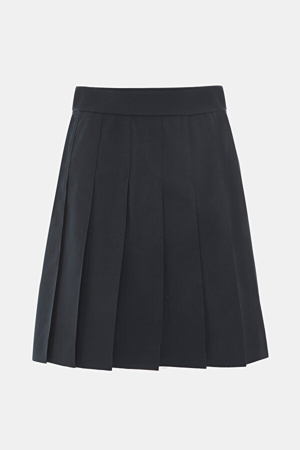 NAVY BLUE WOOL SKIRT