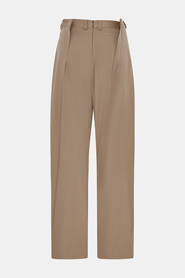 CREAM STRAIGHT CUT TROUSERS 2