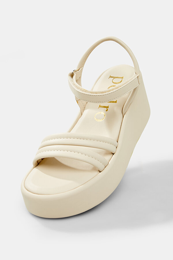 ECRU LEATHER SANDALS 6