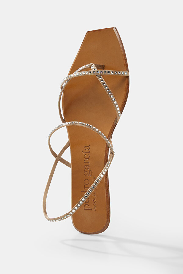 ECRU JEWELLED SANDALS 6