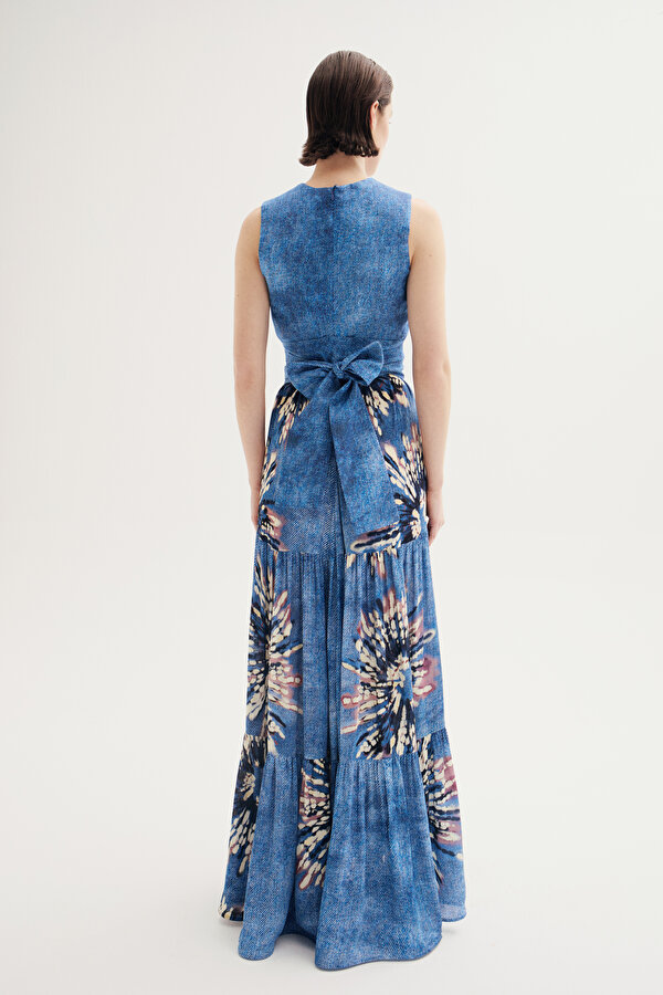 WHİTE FLORAL PATTERN MAXİ DRESS 2