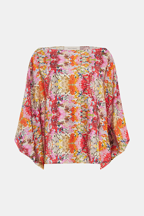 MULTİCOLOR FLORAL PATTERN LONG SLEEVE BLOUSE
