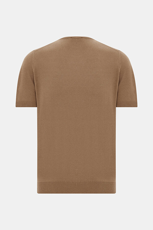 CAMEL O YAKA KISA KOLLU T-SHIRT 2