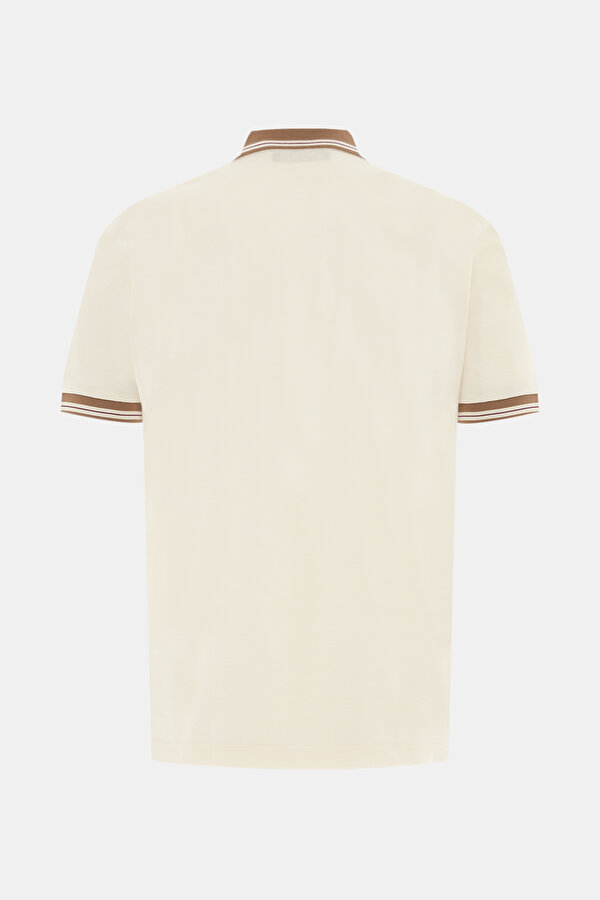 AÇIK BEJ POLO YAKA KISA KOLLU T-SHIRT 2