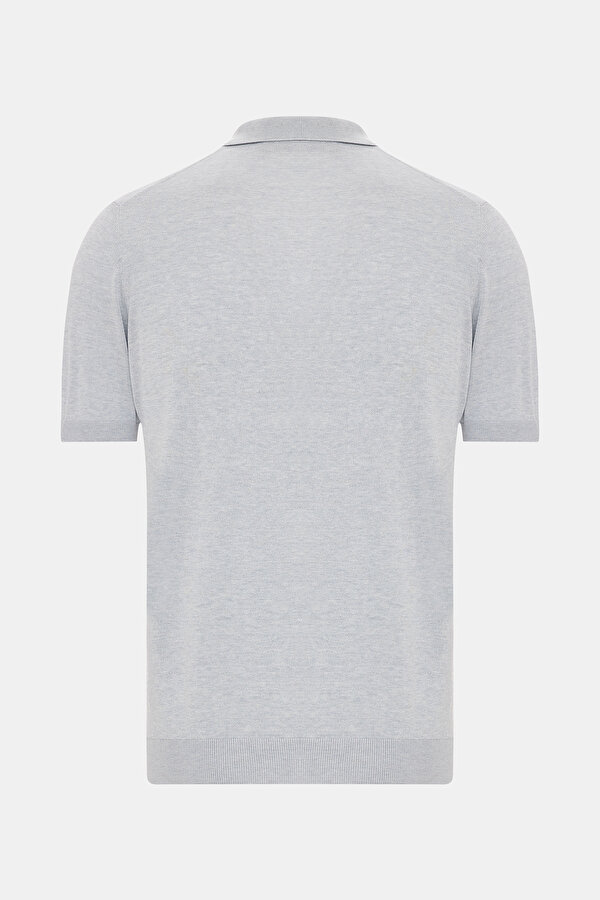 GRİ POLO YAKA KISA KOLLU T-SHIRT 2