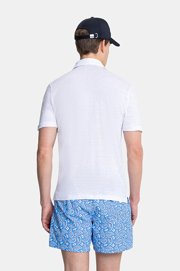 BEYAZ POLO YAKA KISA KOLLU T-SHIRT 2