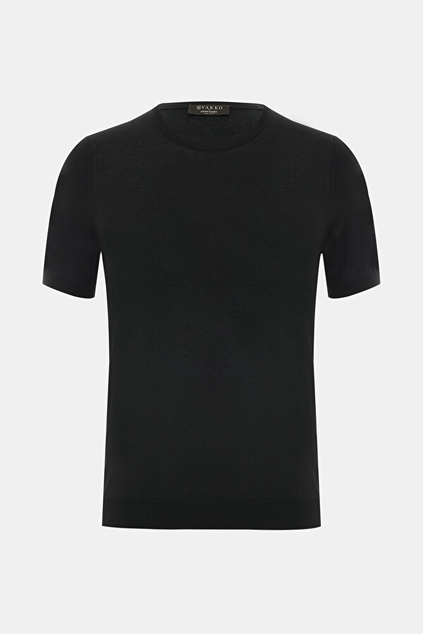 SİYAH O YAKA KISA KOLLU T-SHIRT