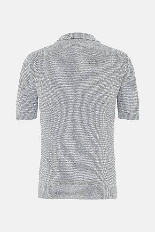 GRİ POLO YAKA KISA KOLLU T-SHIRT 2