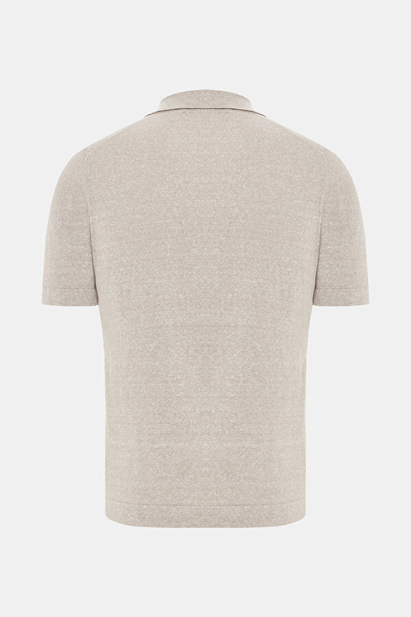 BEJ KISA KOLLU T-SHIRT 2