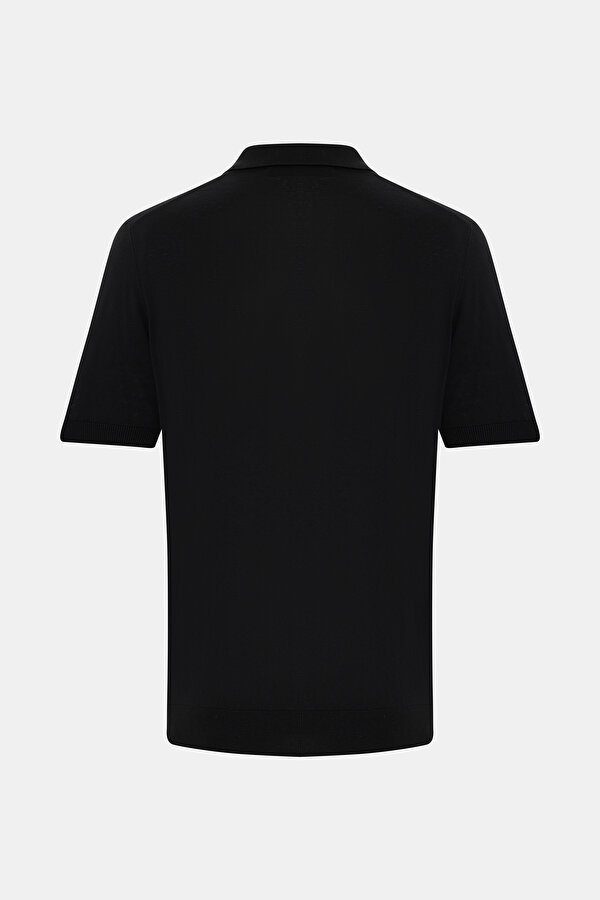 SİYAH POLO YAKA KISA KOLLU T-SHIRT 2