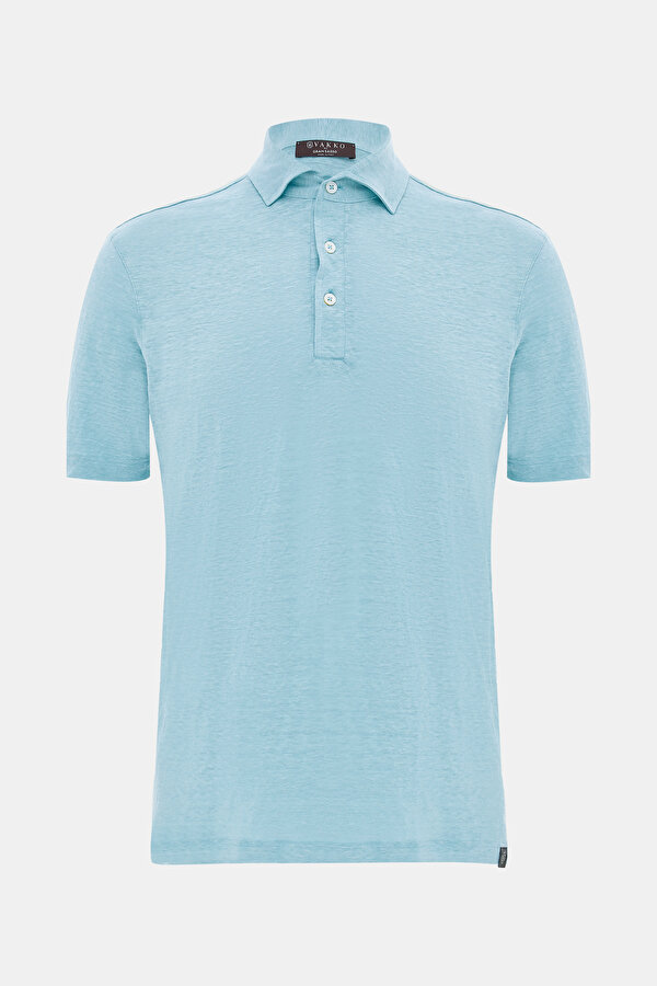 TURKUAZ POLO YAKA KISA KOLLU T-SHIRT 6