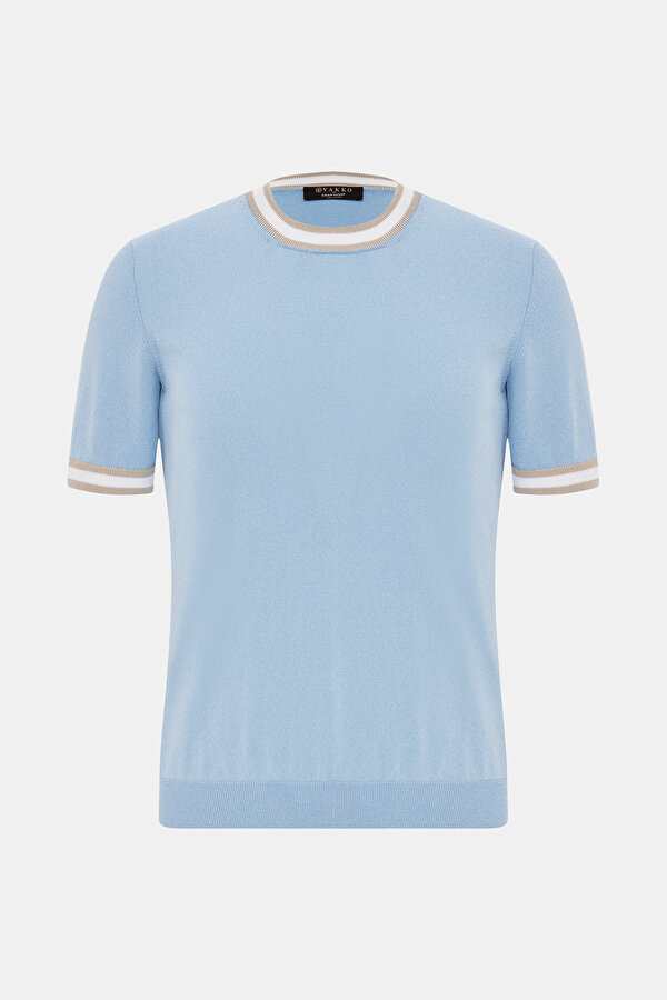 MAVİ O YAKA KISA KOLLU T-SHIRT
