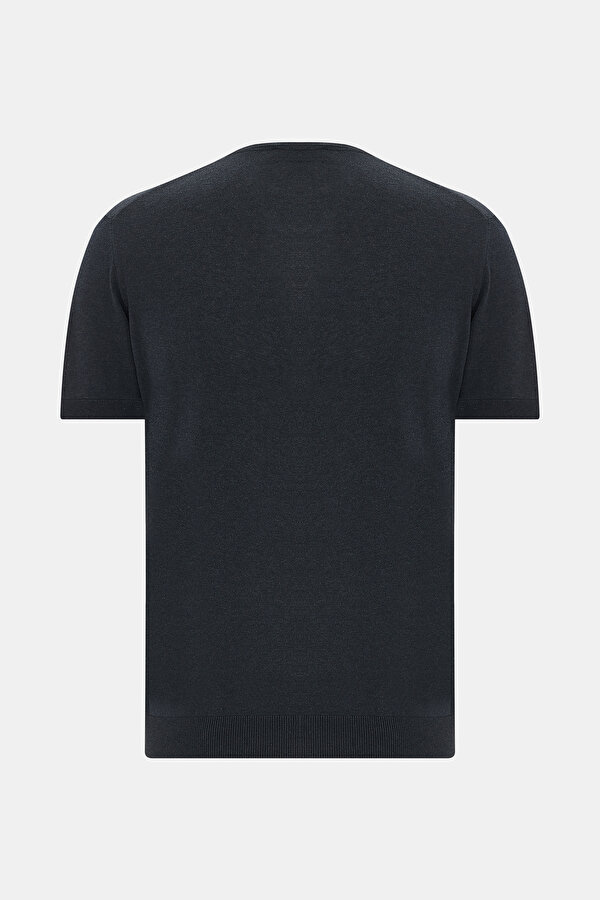 LACİVERT O YAKA KISA KOLLU T-SHIRT 2