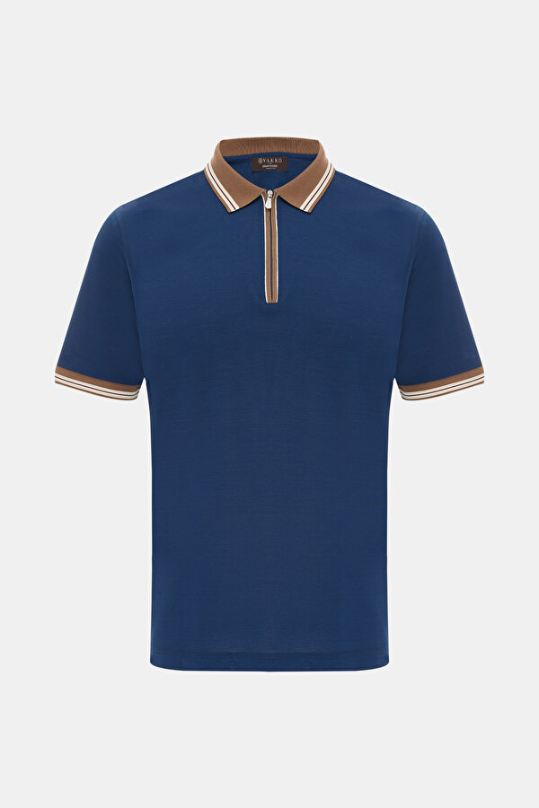 LACİVERT POLO YAKA KISA KOLLU T-SHIRT