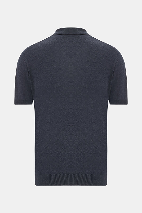 LACİVERT POLO YAKA KISA KOLLU T-SHIRT 2