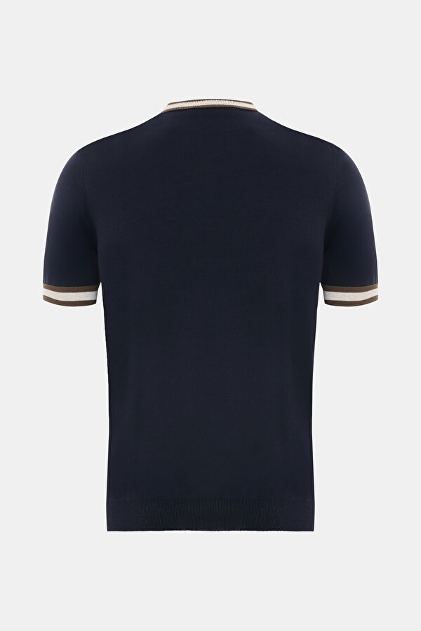 LACİVERT O YAKA KISA KOLLU T-SHIRT 2