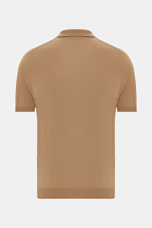 CAMEL POLO NECK SHORT SLEEVE TSHIRT 2