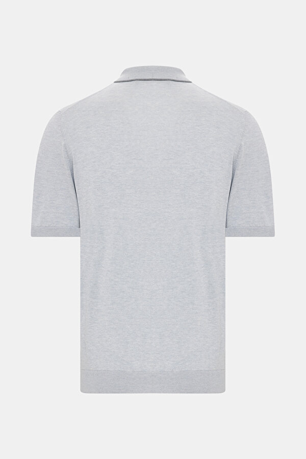 GRİ POLO YAKA KISA KOLLU T-SHIRT 2