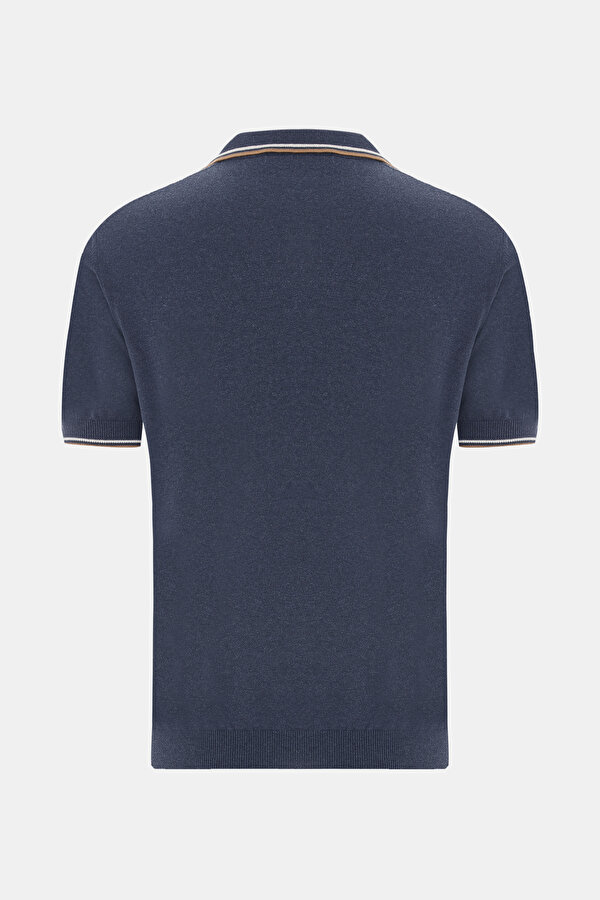 LACİVERT POLO YAKA KISA KOLLU T-SHIRT 2