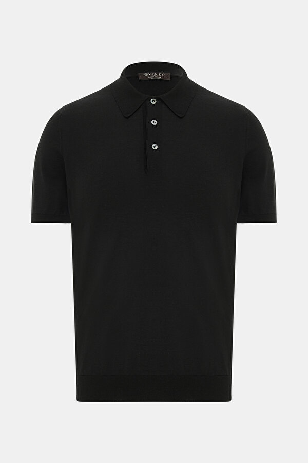 SİYAH POLO YAKA KISA KOLLU T-SHIRT